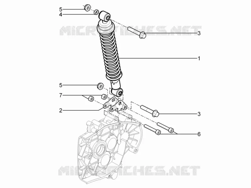 Suspension arrière - Amortisseur/s Aprilia APRILIA-SCOOTER 125 SR 2013  SR Motard 4T E3