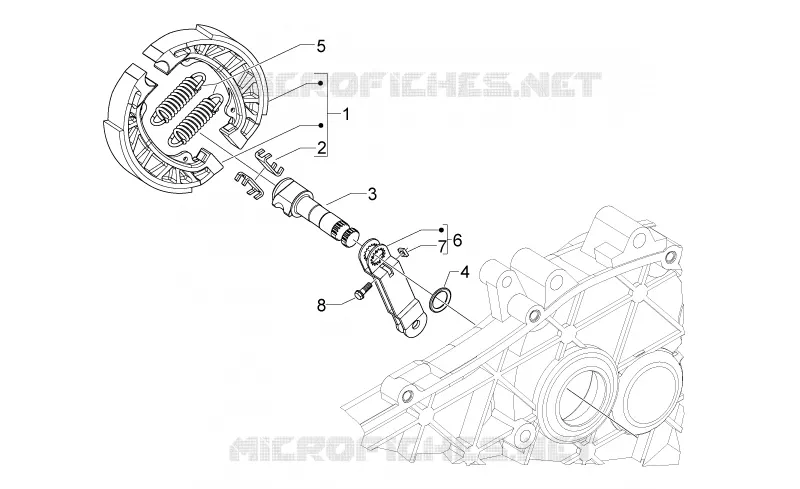 Frein posterieur - Mâchoire Aprilia APRILIA-SCOOTER 50 SR 2012  SR Motard 2T E3