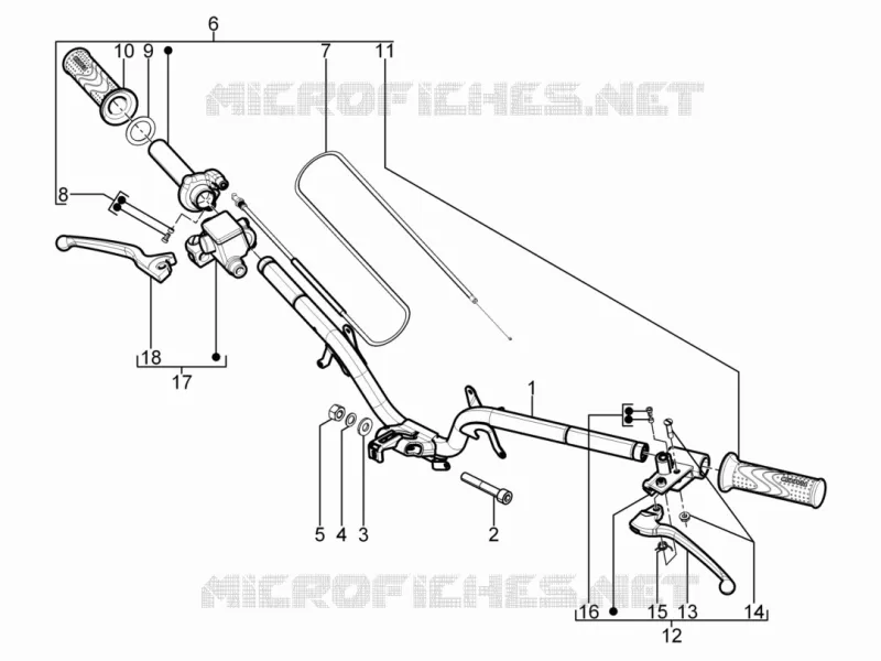Guidon - Maître cylindre Aprilia APRILIA-SCOOTER 50 SR 2013  SR Motard 2T E3