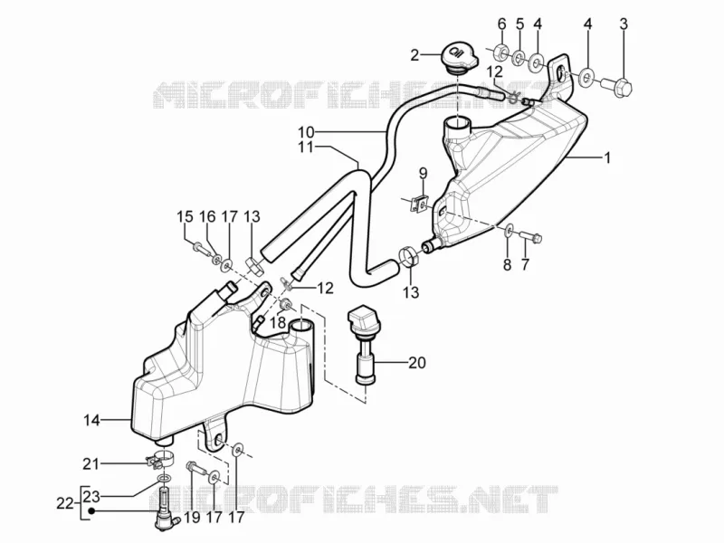 Réservoir huile Aprilia APRILIA-SCOOTER 50 SR 2012  SR Motard 2T E3