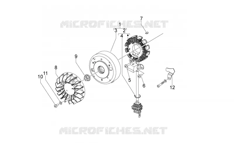 Volant magnetique Aprilia APRILIA-SCOOTER 50 SR 2012  SR Motard 2T E3