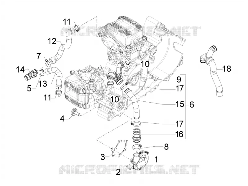 Pompe à eau Aprilia APRILIA-SCOOTER 850 SRV 2012  SRV 4T 8V E3
