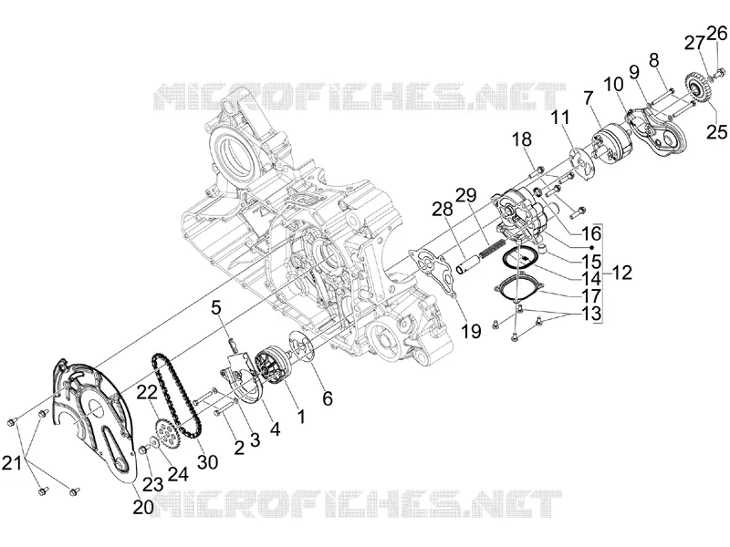 Pompe à huile Aprilia APRILIA-SCOOTER 850 SRV 2012  SRV 4T 8V E3