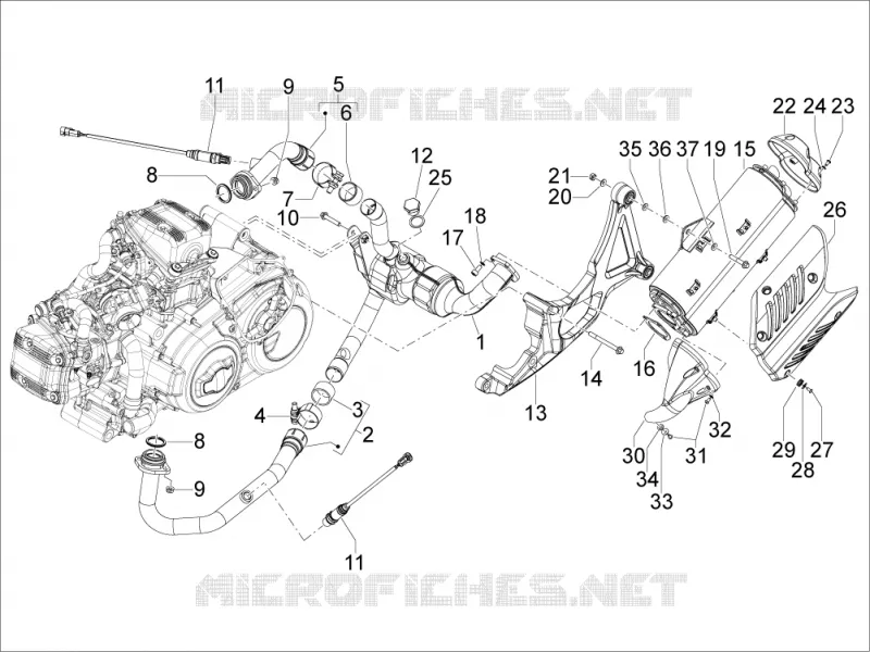 Silencieux Aprilia APRILIA-SCOOTER 850 SRV 2013  SRV 4T 8V E3