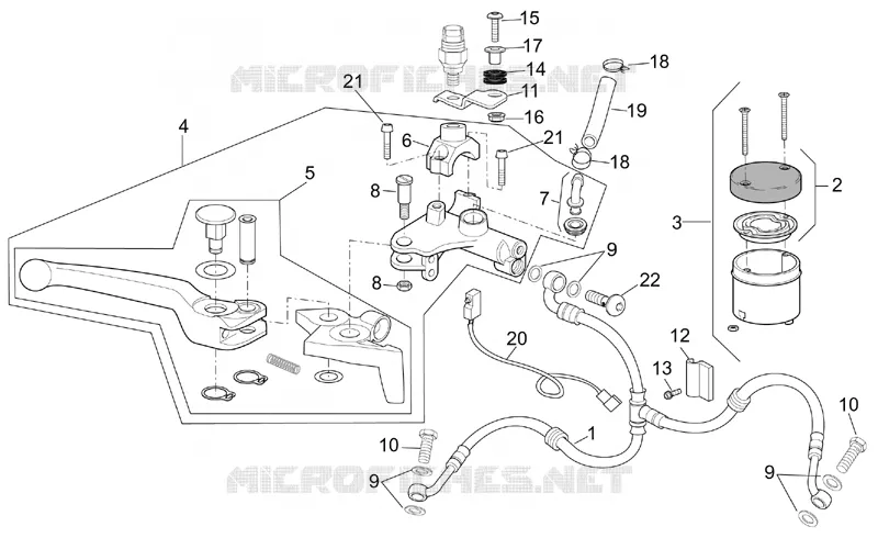 Maît. cyl. frein AV Aprilia APRILIA-MOTORCYCLES 1000 TUONO 2002  RSV 1000 Tuono