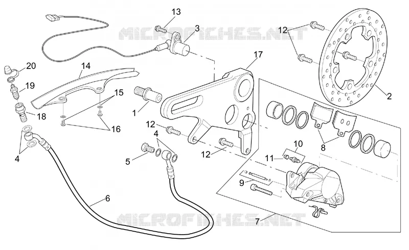 Pince frein AR Aprilia APRILIA-MOTORCYCLES 1000 TUONO 2004  RSV 1000 Tuono