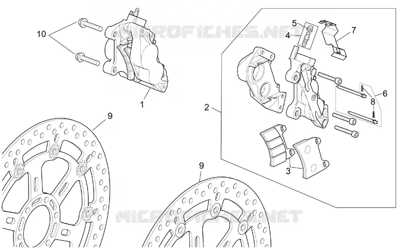 Pince frein avant v ST-RS Aprilia APRILIA-MOTORCYCLES 1000 TUONO 2005  RSV 1000 Tuono