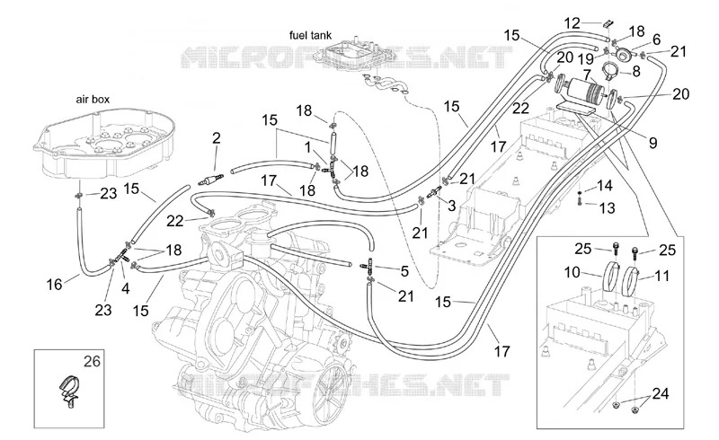 Sys.récup.vap.ess. Aprilia APRILIA-MOTORCYCLES 1000 TUONO 2004  RSV 1000 Tuono