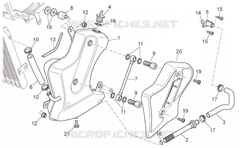 Réservoir huile Aprilia APRILIA-MOTORCYCLES 1000 TUONO 2008  RSV 1000 Tuono