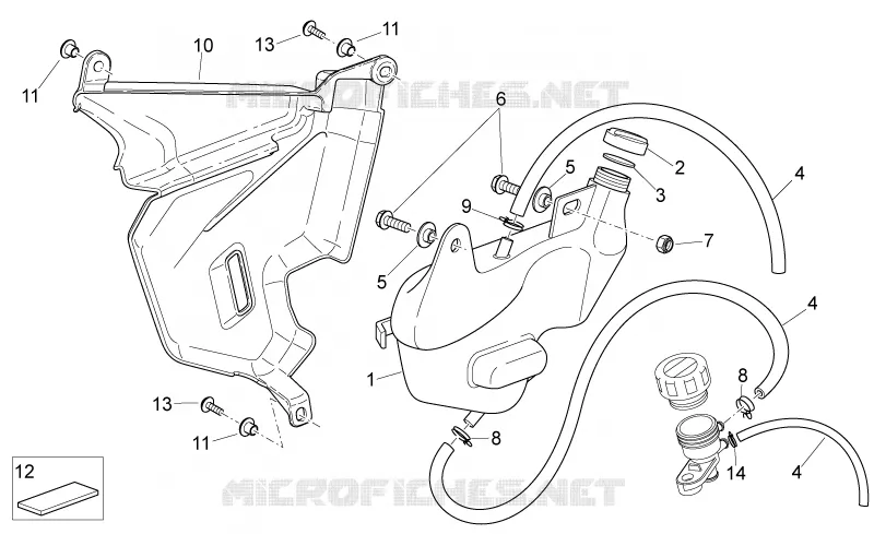 Vase d'expansion Aprilia APRILIA-MOTORCYCLES 1000 TUONO 2009  RSV 1000 Tuono