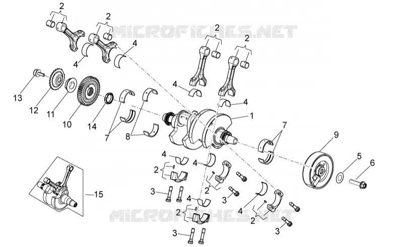 Arbre moteur Aprilia APRILIA-MOTORCYCLES 1000 TUONO 2014  Tuono V4 R APRC ABS
