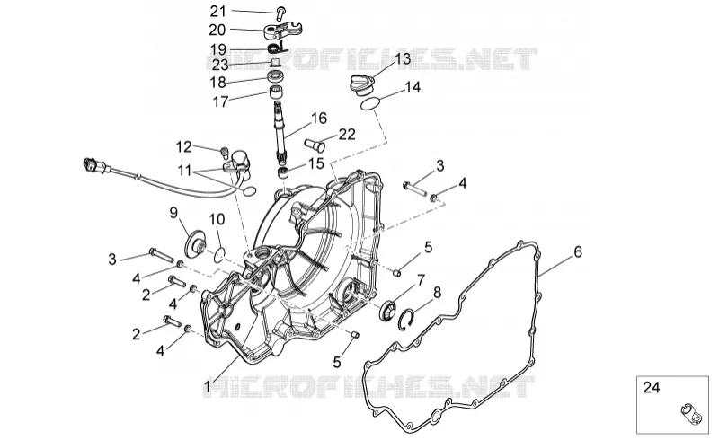 Couvercle embrayage Aprilia APRILIA-MOTORCYCLES 1000 TUONO 2014  Tuono V4 R APRC ABS