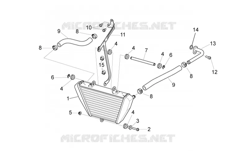 Radiateur huile Aprilia APRILIA-MOTORCYCLES 1100 TUONO 2017  TUONO V4 FACTORY e4
