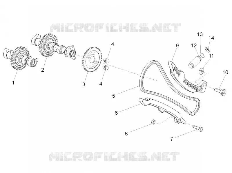 Distribution cylindre avant Aprilia APRILIA-MOTORCYCLES 1100 TUONO 2015  Tuono V4 RR