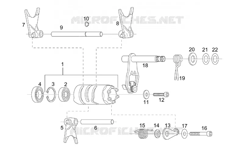 Commande bte vit. Aprilia APRILIA-MOTORCYCLES 125 TUONO 2003  RS 125 Tuono