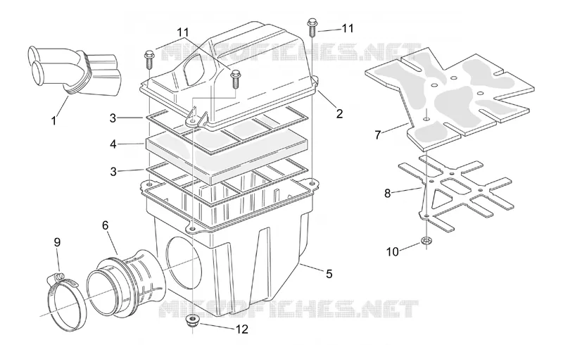 Corps filtre Aprilia APRILIA-MOTORCYCLES 125 TUONO 2004  RS 125 Tuono