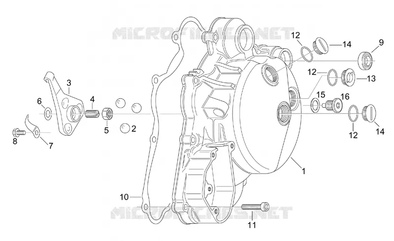 Couvercle embrayage Aprilia APRILIA-MOTORCYCLES 125 TUONO 2003  RS 125 Tuono