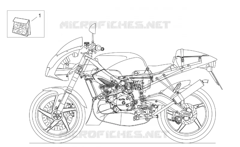 Décalco Aprilia APRILIA-MOTORCYCLES 125 TUONO 2004  RS 125 Tuono