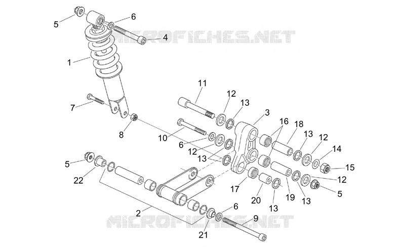 Suspension arriere Aprilia APRILIA-MOTORCYCLES 125 TUONO 2003  RS 125 Tuono