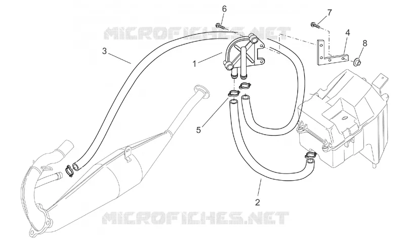 Air secondaire Aprilia APRILIA-MOTORCYCLES 50 TUONO 2004  RS 50 Tuono
