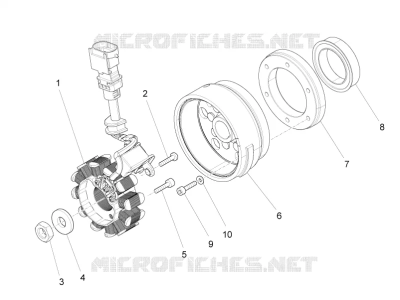 Volant magnétique / Allumage Aprilia APRILIA-MOTORCYCLES 125 TUONO 2017  Tuono 4T E4 ABS