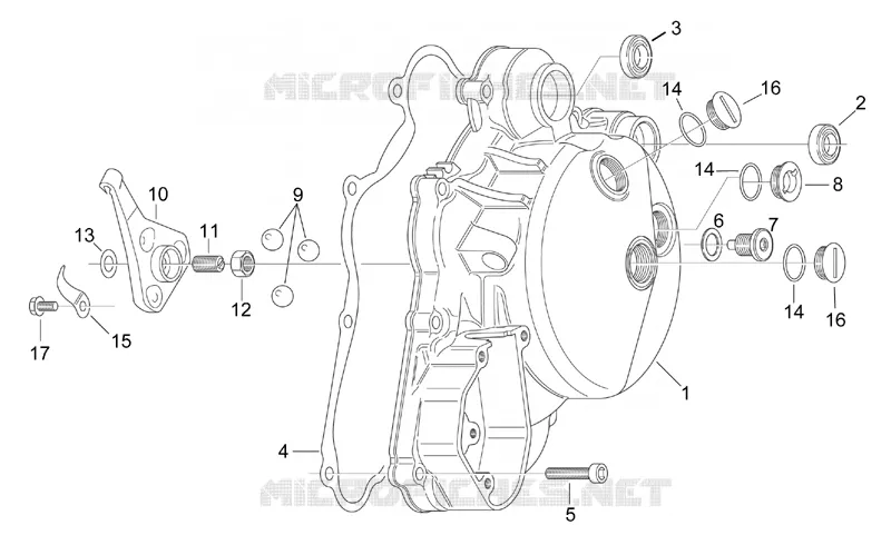 Couvercle embrayage Aprilia APRILIA-MOTORCYCLES 125 MX 2005  MX SuperMotard