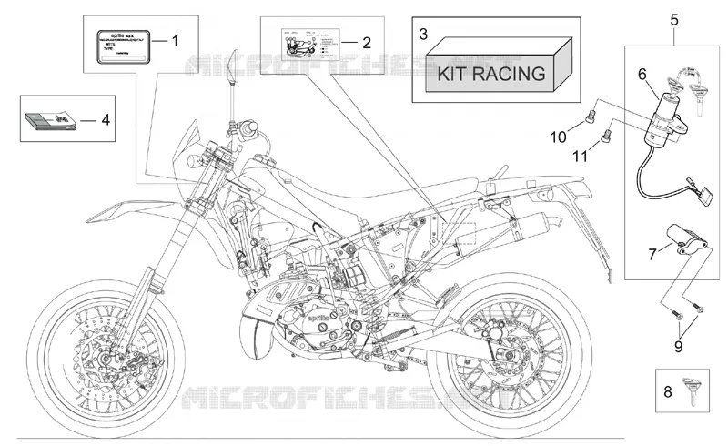 Plaquette et manuels Aprilia APRILIA-MOTORCYCLES 125 MX 2004  MX SuperMotard