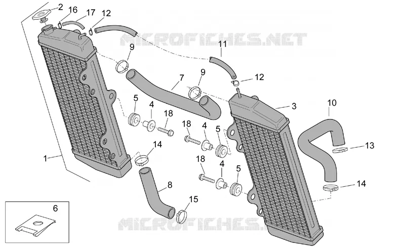 Radiateur Aprilia APRILIA-MOTORCYCLES 125 MX 2005  MX SuperMotard
