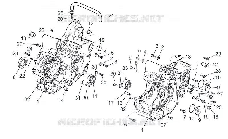 Carter moteur I Aprilia APRILIA-MOTORCYCLES 450 MXV 2008  MXV Cross