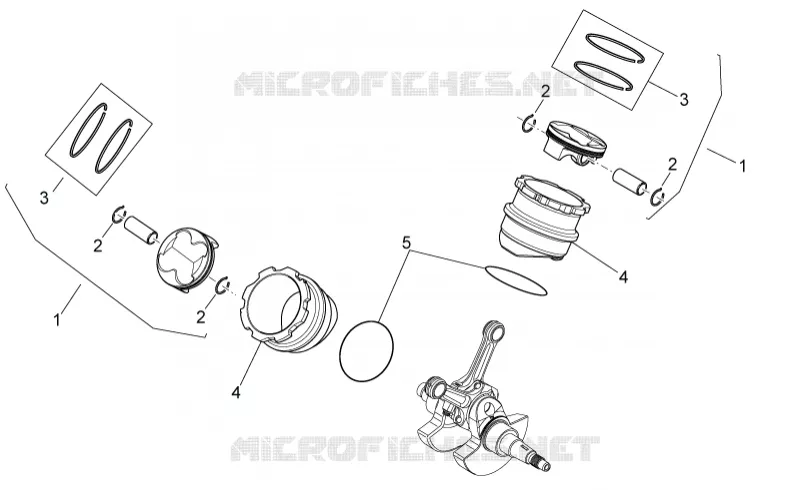 Cylindre av.piston Aprilia APRILIA-MOTORCYCLES 450 MXV 2010  MXV Cross