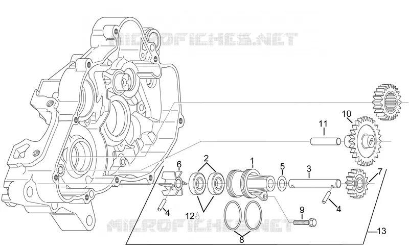 Pompe à eau cpl Aprilia APRILIA-MOTORCYCLES 125 RX 1998  RX (engine 122cc)