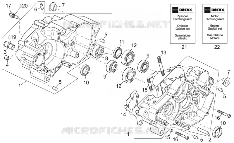 Carter moteur Aprilia APRILIA-MOTORCYCLES 125 RX-SX 2009  RX-SX