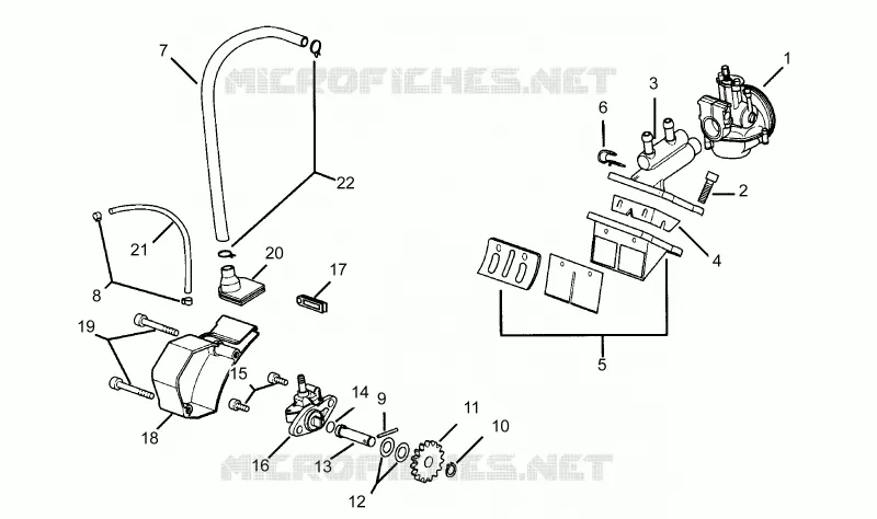 Carburateur Aprilia APRILIA-MOTORCYCLES 50 RX 1992  RX 3 - 5 MARCE