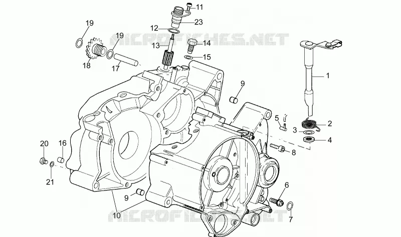 Carter moteur Aprilia APRILIA-MOTORCYCLES 50 RX 1992  RX 3 - 5 MARCE