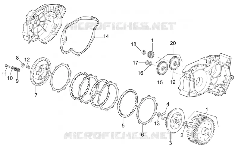 Embrayage Aprilia APRILIA-MOTORCYCLES 50 MX 2002  MX