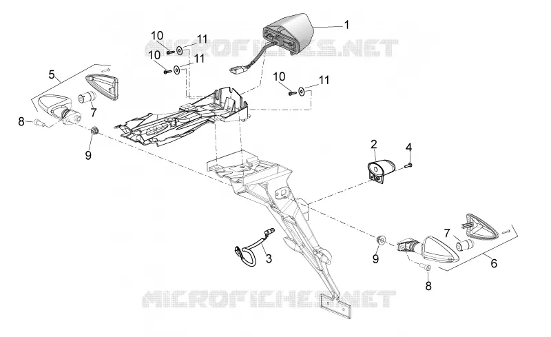 Feux arriere Aprilia APRILIA-MOTORCYCLES 450 RXV 2009  RXV