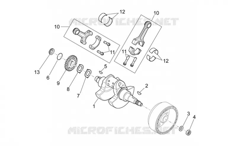 Arbre moteur Aprilia APRILIA-MOTORCYCLES 550 RXV 2010  RXV STREET LEGAL