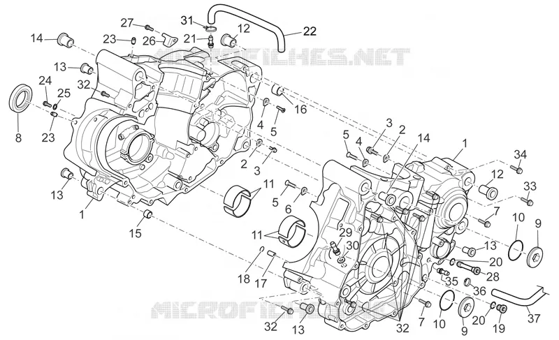 Carter moteur I Aprilia APRILIA-MOTORCYCLES 450 RXV 2011  RXV STREET LEGAL