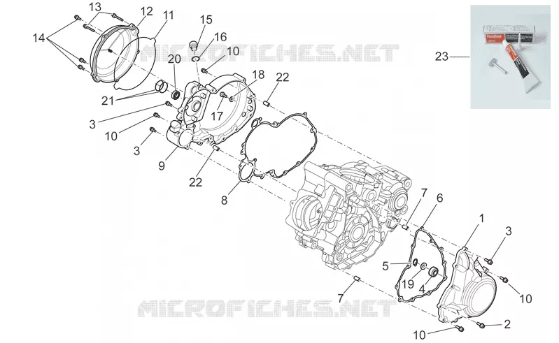 Carter moteur II Aprilia APRILIA-MOTORCYCLES 450 RXV 2010  RXV STREET LEGAL
