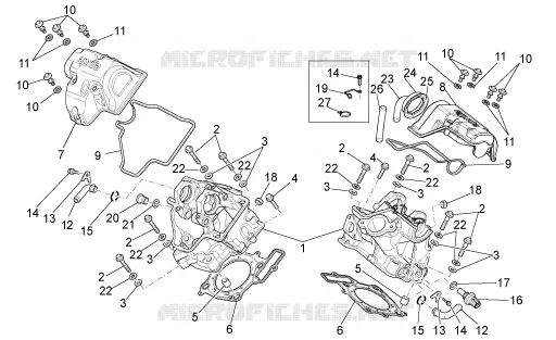 Tête cylindre Aprilia APRILIA-MOTORCYCLES 450 RXV 2010  RXV STREET LEGAL