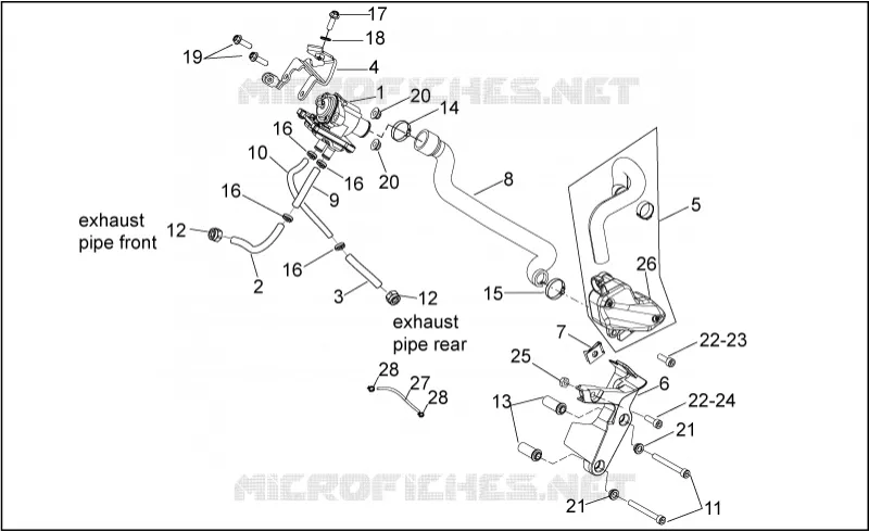 Air secondaire Aprilia APRILIA-MOTORCYCLES 450 RXV-SXV 2008  RXV-SXV