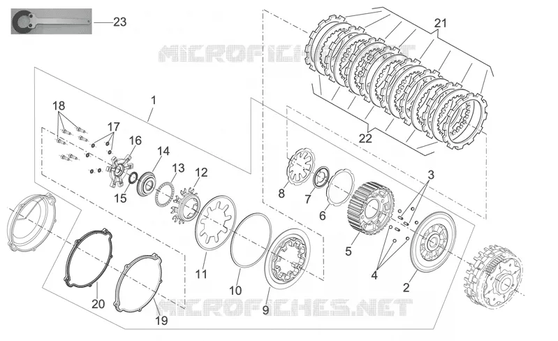 Embrague I Aprilia APRILIA-MOTORCYCLES 550 RXV-SXV 2008  RXV-SXV Vdb-Merriman