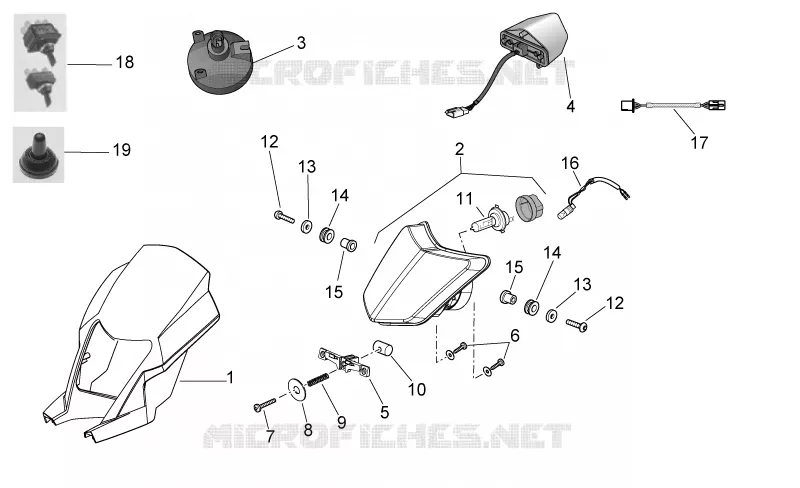 Feux Aprilia APRILIA-MOTORCYCLES 550 RXV-SXV 2008  RXV-SXV Vdb-Merriman