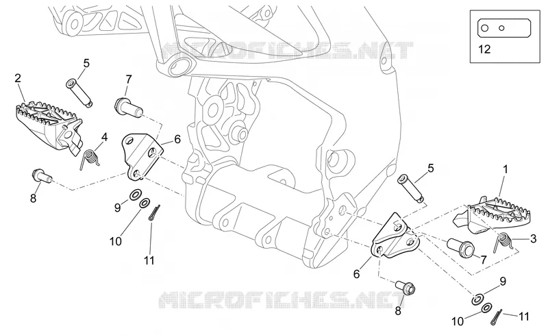 Repose-Pieds Aprilia APRILIA-MOTORCYCLES 550 RXV-SXV 2008  RXV-SXV Vdb-Merriman