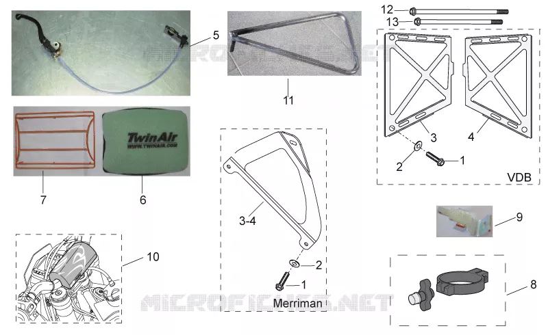 VDB and Merriman components Aprilia APRILIA-MOTORCYCLES 550 RXV-SXV 2008  RXV-SXV Vdb-Merriman