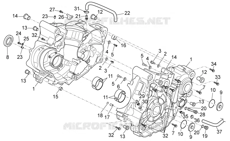 Carter moteur I Aprilia APRILIA-MOTORCYCLES 550 SXV 2010  SXV