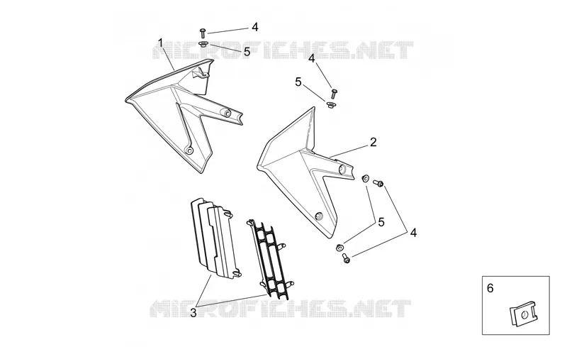 Carrosserie av. II Aprilia APRILIA-MOTORCYCLES 450 SXV 2010  SXV STREET LEGAL