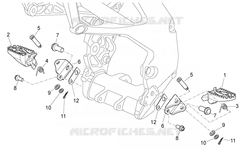 Repose-Pieds Aprilia APRILIA-MOTORCYCLES 550 SXV 2009  SXV STREET LEGAL
