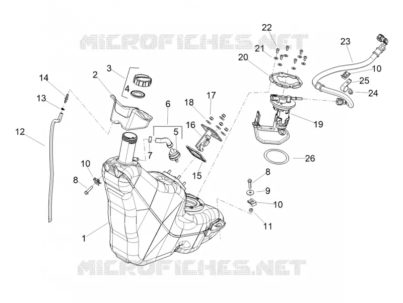 RESERVOIR A ESSENCE Aprilia APRILIA-SCOOTER 125 SR 2022  SR COMPACT GT 125 CBS E5