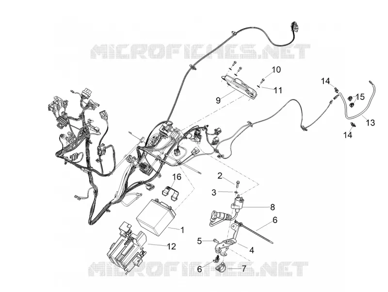 CIRCUIT ELECTRIQUE ARRIERE Aprilia APRILIA-SCOOTER 125 SR 2023  SR COMPACT GT 125 E5 ABS